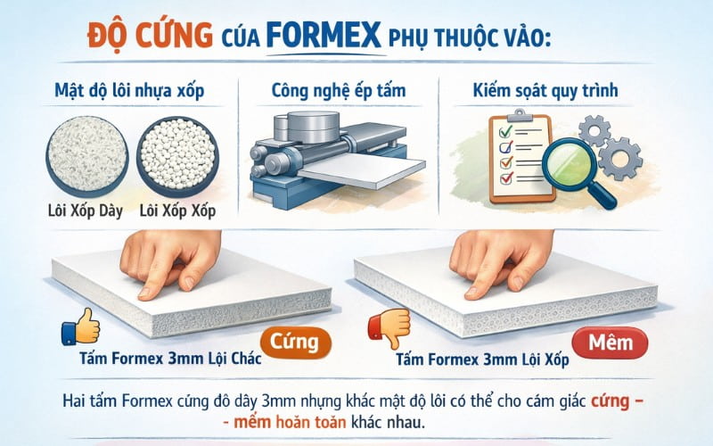 Độ cứng của tấm formex